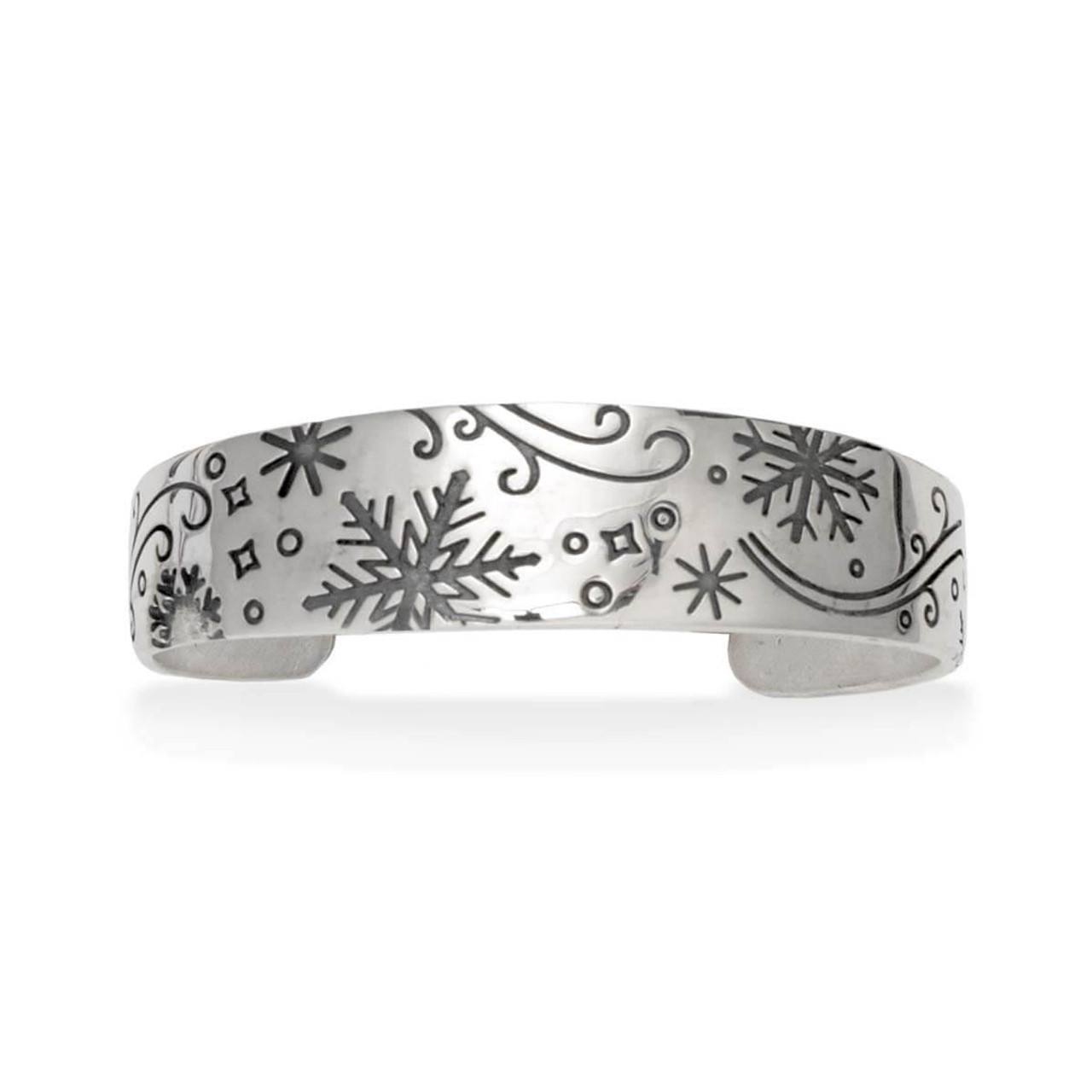 Sterling Silver Hammered Cuff - Joy Bracelet