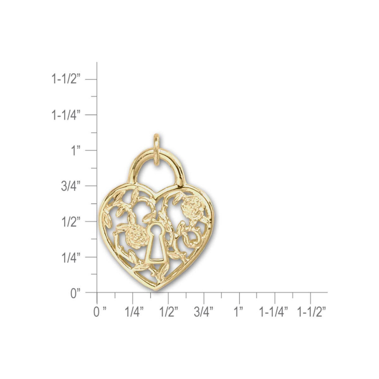 14k Gold Secret Garden Heart Pendant - JH Breakell and Co.