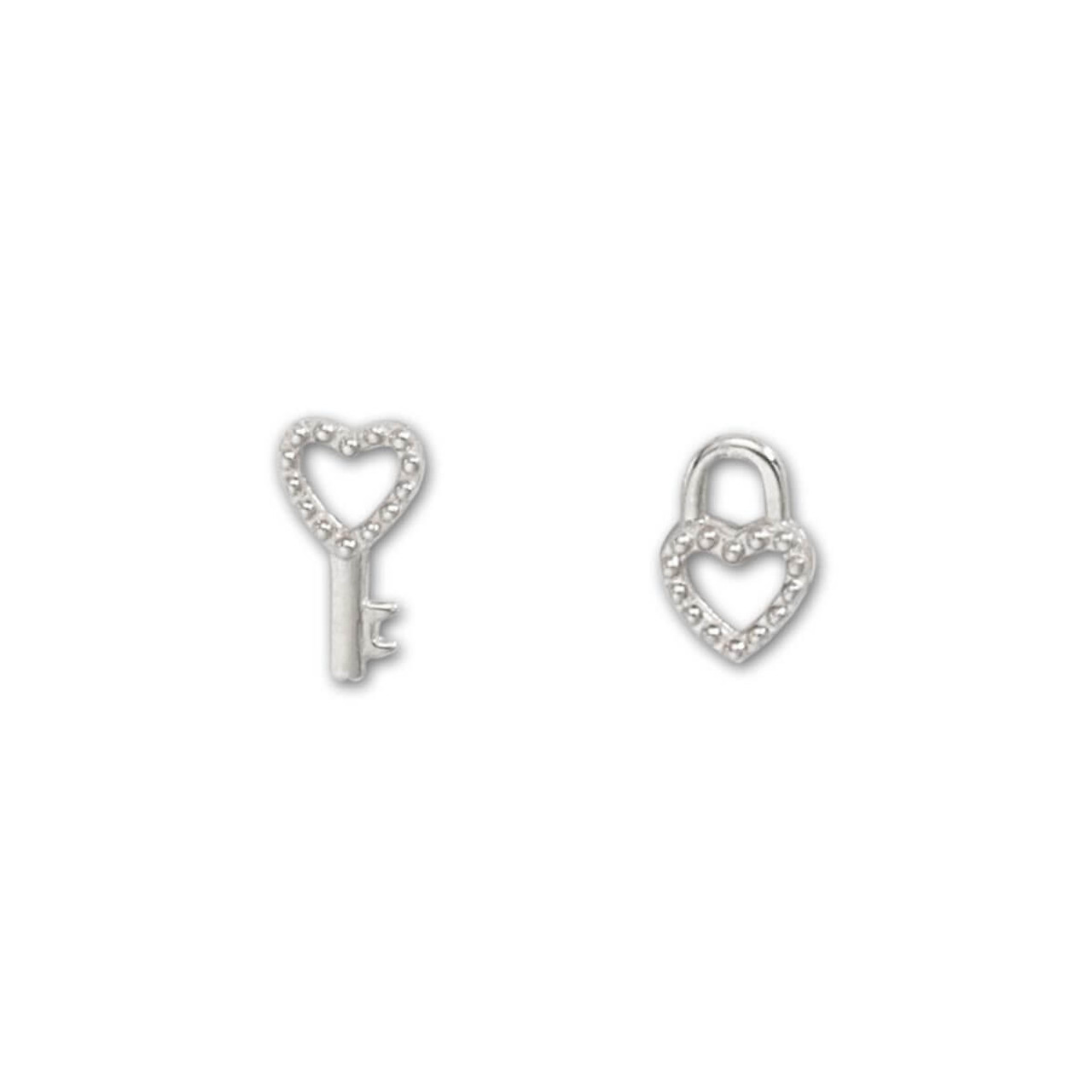 SYDNEY EVAN Small Pave Key Hole Lock Stud Earrings, 143561 - Touch of Class