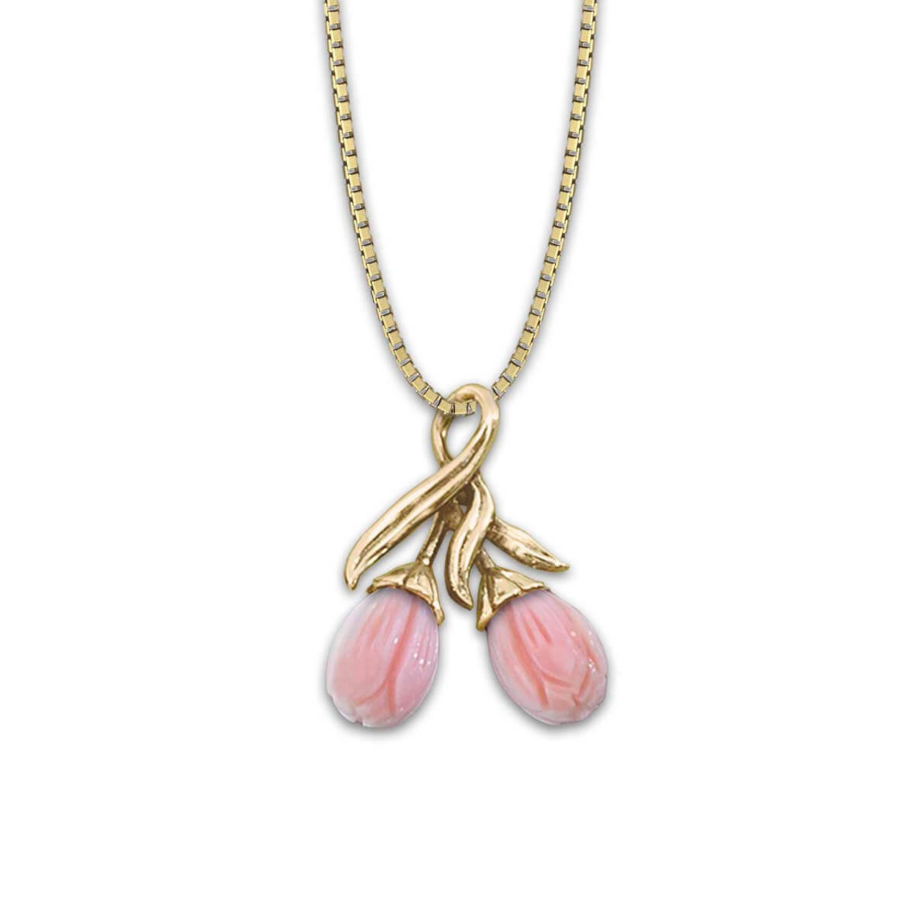 Gold sales tulip necklace