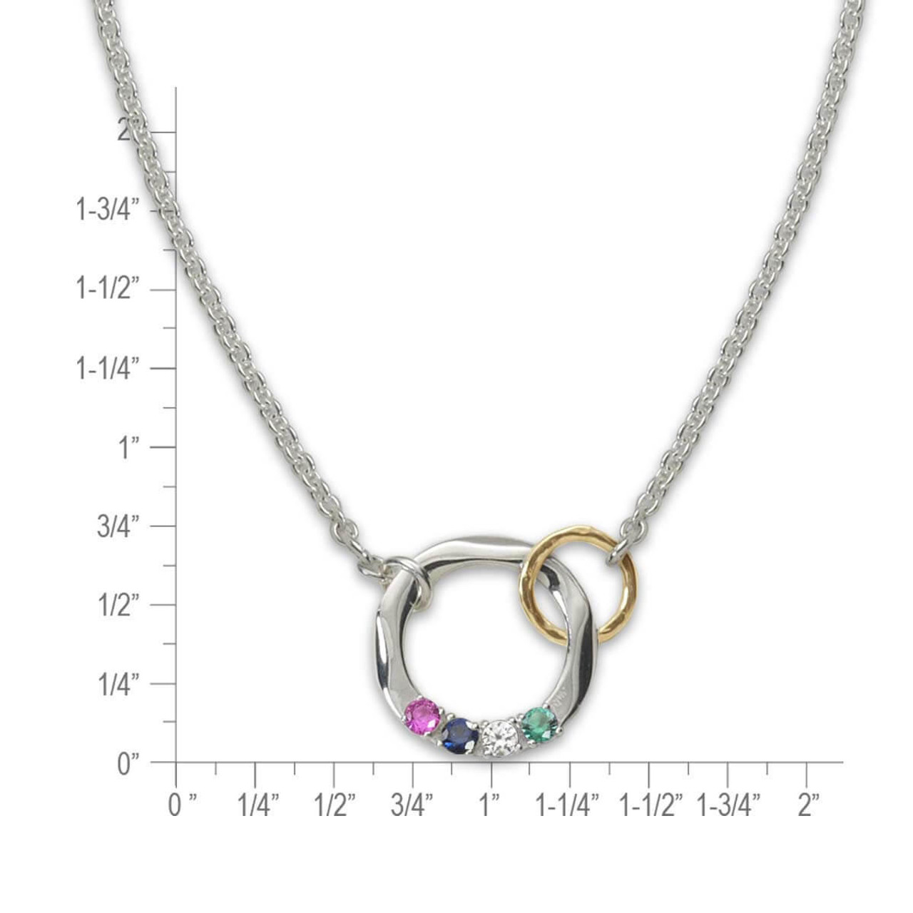 Argento Silver March Birthstone Halo Necklace Argento.com