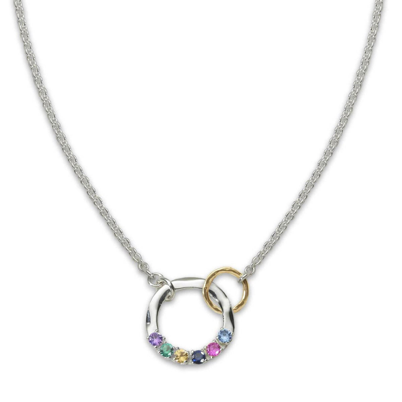 Silver Birthstone Necklace - April | Silvermoon