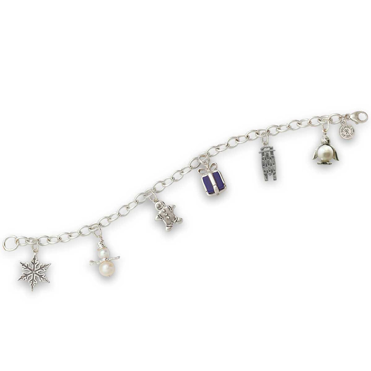 Sterling Silver Winter Whimsey Charm Bracelet | by JH Breakell