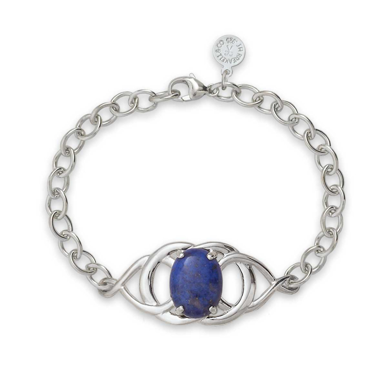 94.50cts Lapis Lazuli Sterling Silver Stretchable Bracelet | Gemporia