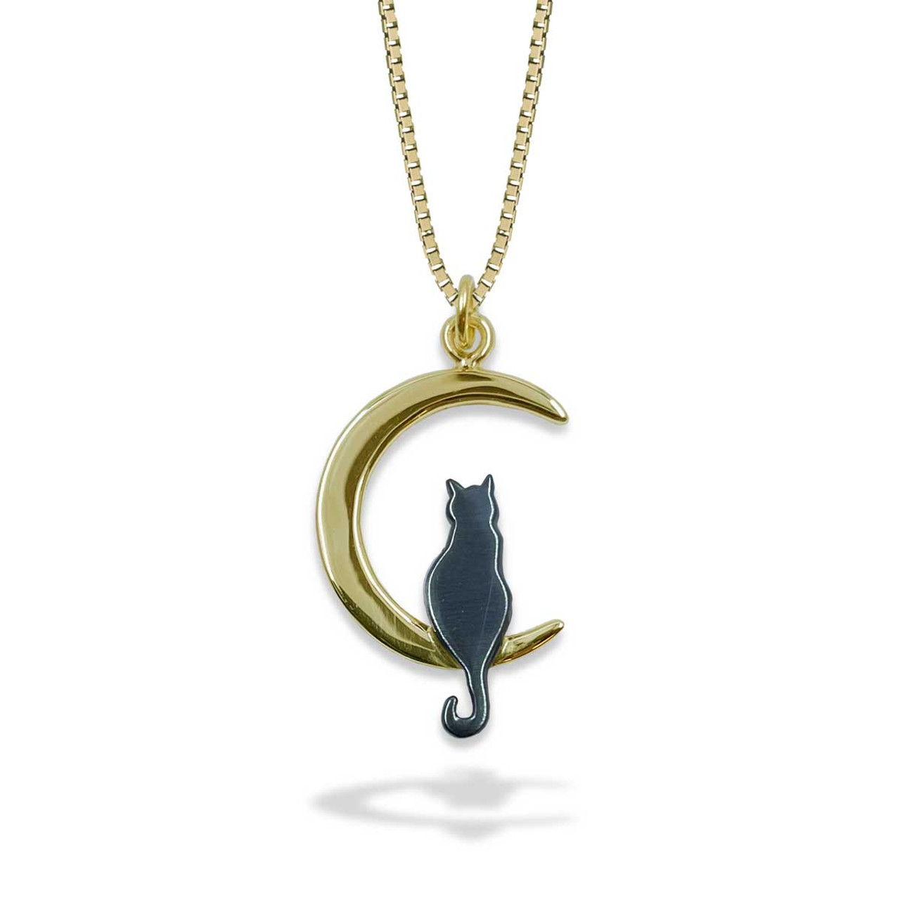 Large First Quarter/Last Quarter Half Moon Phase Necklace – Andrea Fohrman