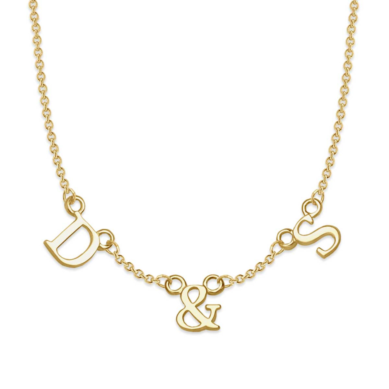 Old English Initial Necklace (Gold) – Argent & Asher