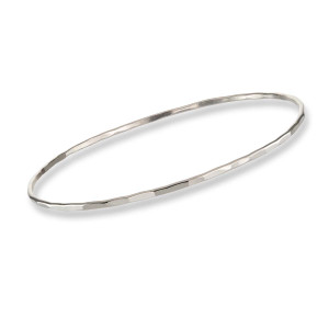 Round wired Mix and Match Sterling Silver Affection Bangle - Single