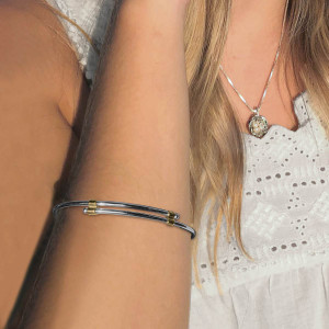 Sterling Silver & 14K Gold Newport Bracelet