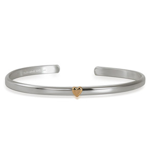 Sterling & 14kt Gold Talisman Heart Cuff