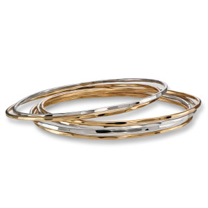 14K Gold Affection Bangle - Single