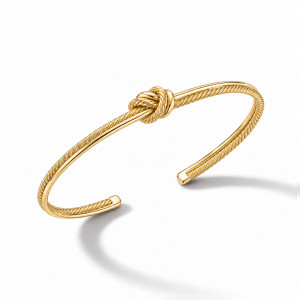 14K Gold Crew Knot Cuff Bracelet