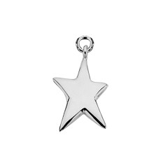 Simple Sterling Silver Shining Star Charm