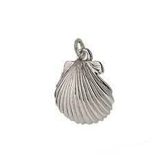 Tiny Beach Wear Sterling Silver Scallop Shell Charm