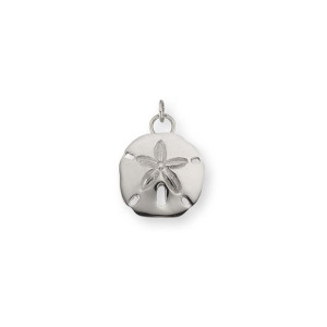 Sterling Silver Sand Dollar Charm Looks like a Miniature Thing