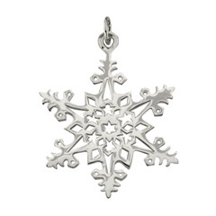 Sterling Silver 2005 Snowflake Charm Symbolize Good Wishs