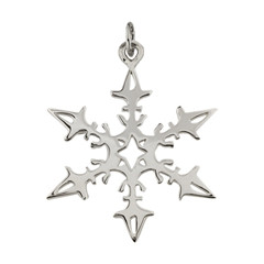 Sterling Silver 2008 Snowflake Charm with Sailboat Pattern