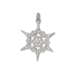 Sterling Silver 2011 Steeple Snowflake Charm