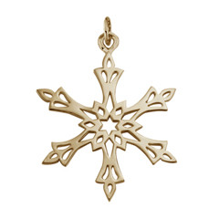 14kt 2002 Snowflake Charm reflects brightness of North Star