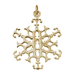 14kt 2003 Snowflake Charm with Jump Ring to Attach