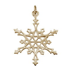 14kt 2004 Snowflake Charm symbolize Love with a Jump ring