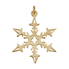 14kt 2008 Snowflake Charm with a pattern of sailboat