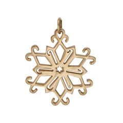 14kt 2013 Snowflake Charm including bail