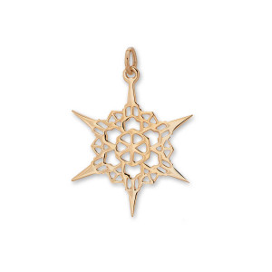 14K Gold 2011 Steeple Snowflake Charm