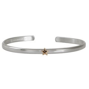 Sterling & 14kt Gold Talisman Star Cuff bracelet