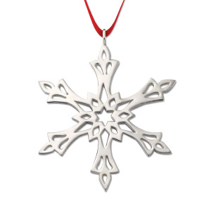 Sterling Silver 2002 Starburst Snowflake Ornament