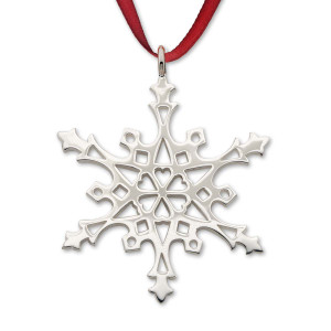 Sterling Silver 2004 Hearts Snowflake Ornament