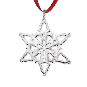 Sterling Silver 2014 Bells Snowflake Ornament