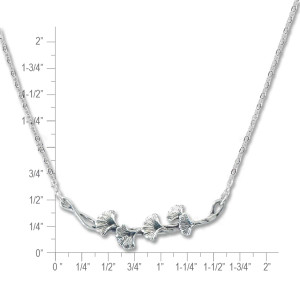 Sterling Silver Ginkgo Necklace