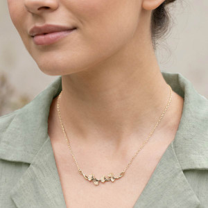 14K Gold Ginkgo Necklace