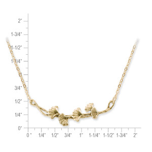 14K Gold Ginkgo Necklace