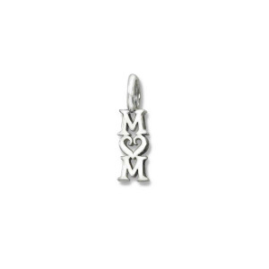 Sterling Silver Mom Charm Pendant