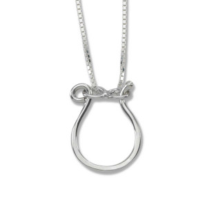 Sterling Silver Hand Forged Charm Holder Necklace