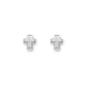 Sterling Silver Cross Post Earrings