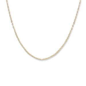 14kt Gold 1.2mm Fine Lobster Claw Closure Cable Chain