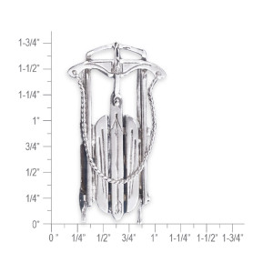 Sterling Silver Sled Pin