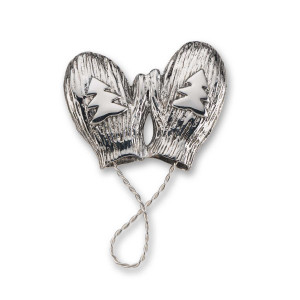 Perfect Sterling Silver Mittens Pin