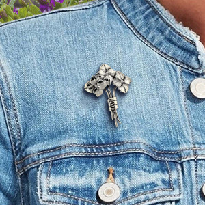Sterling Silver Summer Bouquet Pin