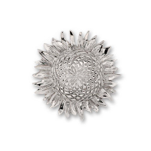 Sterling Silver Simple Sunflower Pin