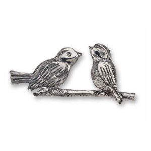 Sterling Silver Wonderful Lovebirds Pin