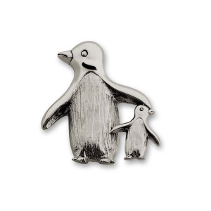 Sterling SilverMother Penguins Pin