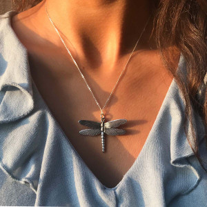 Sterling Silver Dragonfly Pendant