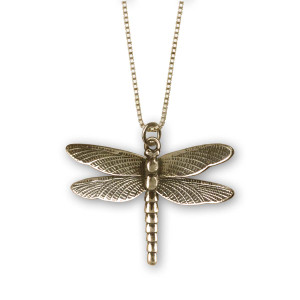 14K Gold Dragonfly Pendant