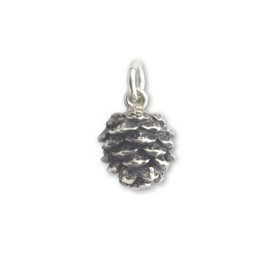 Sterling Silver Small Pinecone Charm