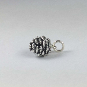 Sterling Silver Small Pinecone Charm