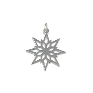Sterling Silver 2018 Starlight Snowflake Charm