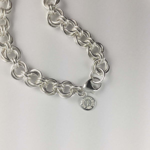 Sterling Silver Love Links Chain Bracelet